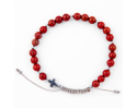 Bransoletka Koronka Pokoju Jaspis czerwony