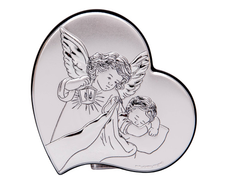 Obrazek srebrny Aniołek z Latarenką , Serce