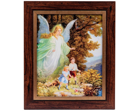 Obraz z Paskiem Anioł Stróż z Dziećmi Koło 32x26