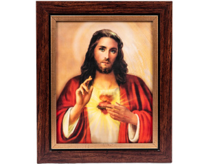 Obraz Serce Jezusa w Ramie z Paskiem