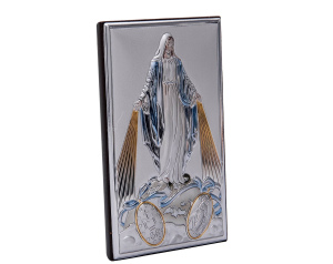 Obrazek srebrny Matka Boża z Cudownym medalikiem