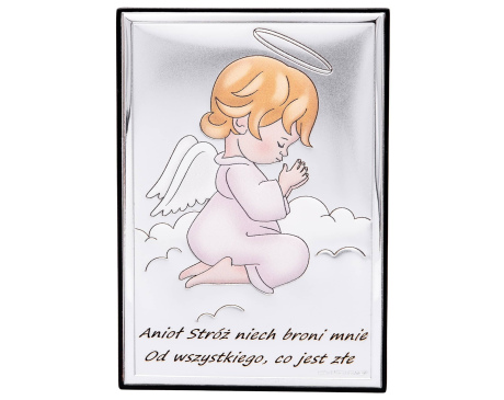 Obrazek srebrny Twój Anioł Stróż dziewczynka