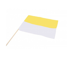 Chorągiewka Materiałowa Żółto-Biała