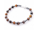 Różaniec Bransoletka z Kamieni Tygrysie Oko Brązowe