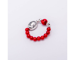 Różaniec 10 Na Palec Koral Czerwony