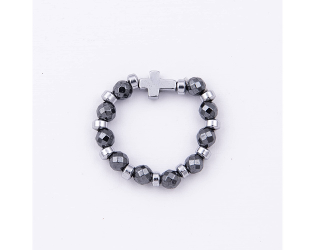 Różaniec 10 Kulka Hematyt Na Palec
