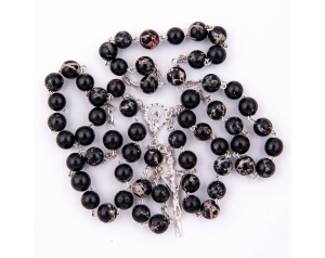Różaniec Srebrny Cesarski Czarny