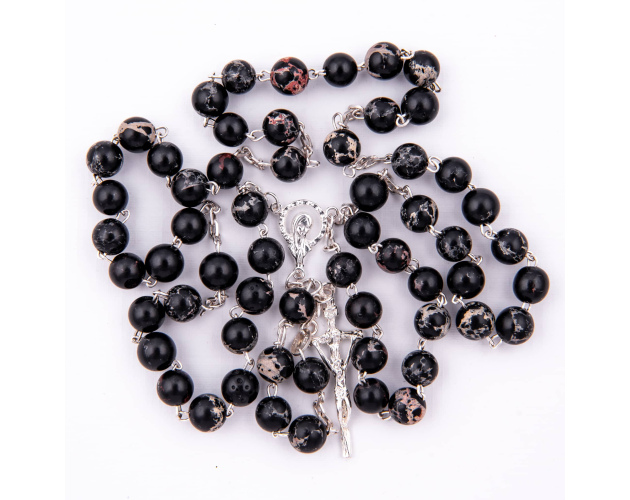 Różaniec Srebrny Cesarski Czarny