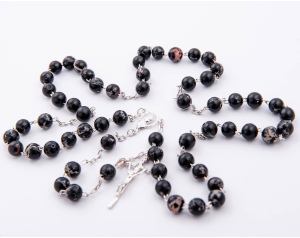 Różaniec Srebrny Cesarski Czarny