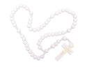 Różaniec Komunijny Drewniany Biały