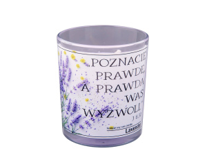 Świeca Sojowa cytatem religijnym Prawda