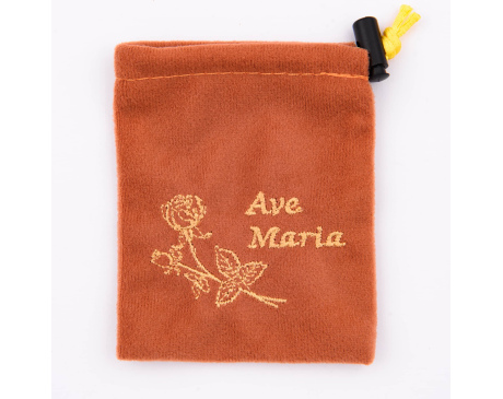 Etui Na Różaniec Materiałowe Pomarańczowe