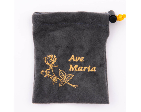 Etui Na Różaniec Materiałowe Szare