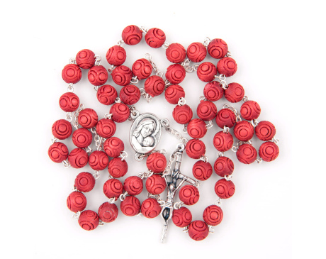 Drewniany różaniec pachnący różami - włoski