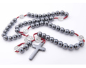 Różaniec z Kamieni Hematyt Na Sznurku