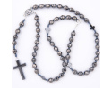Różaniec Maryjny Na Szyję Rozpinany Hematyt