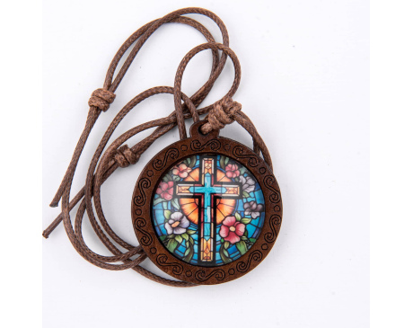 Medalion Krzyż Witraż