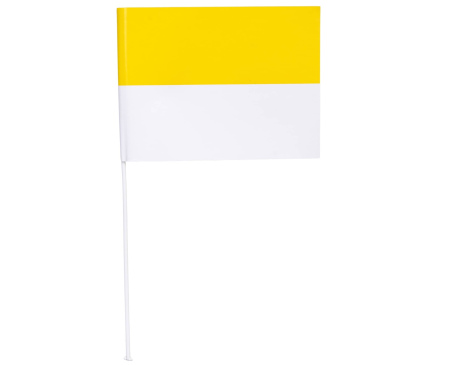 Chorągiewka papierowa żółto-biała