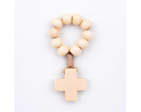 Różaniec drewniany 10 jasny