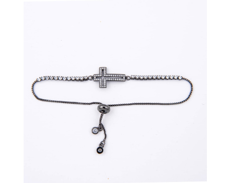 Bransoletka z krzyżykiem Cyrkonie