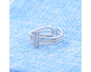 Pierścionek z Krzyżykiem Regulowany