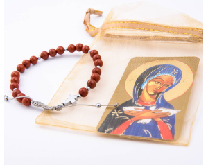 Bransoletka Koronka Pokoju Jaspis czerwony