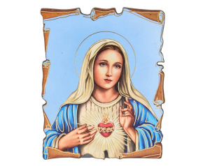 Magnes Serce Maryi Sklejka