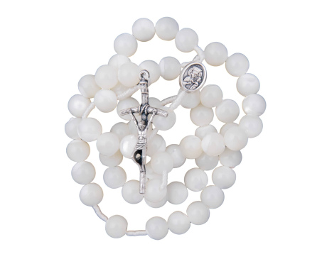 Różaniec Z Kamieni Na Sznurku Masa Perłowa