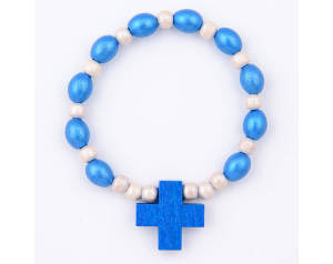 Różaniec Bransoletka Niebieska z Białym
