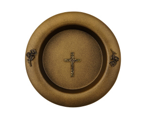 Talerzyk Na Wodę Święconą Kolor Brązowy