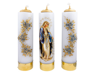 Świece Olejowe z Maryją Niepokalaną