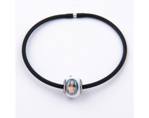 Zawieszka Charms Jezus Miłosierny z bransoletką