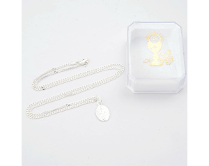 Medalik Matka Boska Niepokalana Łańcuszek Do Komunii