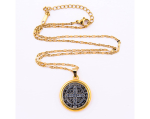 Metalowy Medalion Świętego Benedykta