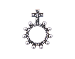 Różaniec 10 na palec metalowa