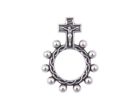 Różaniec 10 na palec metalowa