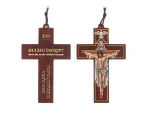 Krzyż Do Bierzmowania Trójca Święta Drewniany 13 cm