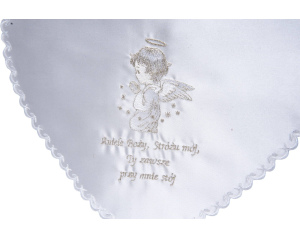 Szatka Do Chrztu Serce Biała Aniołek