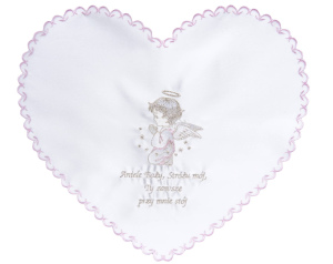 Szatka Do Chrztu Serce Różowa Aniołek