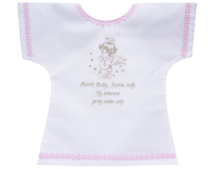 Szatka Do Chrztu Bewełniana Różowa Aniołek