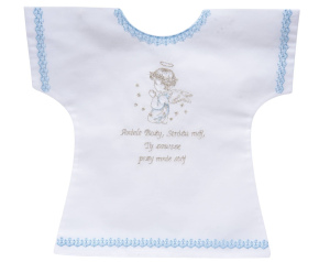 Szatka Do Chrztu Bawełniana Niebieska Aniołek