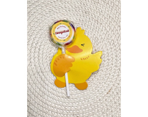 Upominek dla Dzieci Lizak Bóg Cię Kocha Kaczuszka