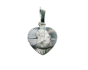 Medalik srebrny diamentowany wzór 3