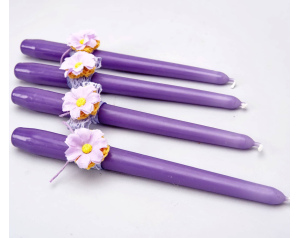 Świeca Stołowa Fioletowa Komplet