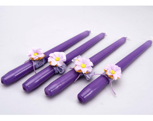 Świeca Stołowa Fioletowa Komplet