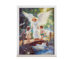 Obraz w Ramie  Anioł Stróż Kładka 30 x 40