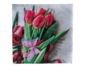 Serwetka dekoracyjna tulipany czerwone