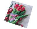 Serwetka dekoracyjna tulipany czerwone