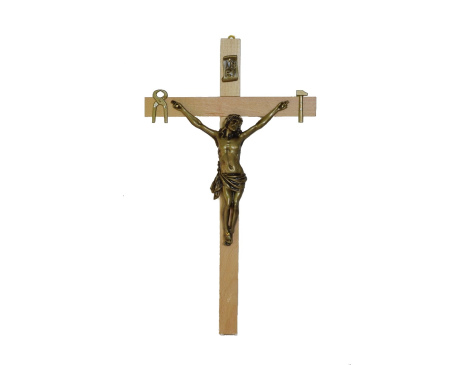 Krzyż saletyński 25 cm jasny