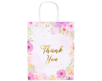 Torebka na prezent Thank You Kwiaty Lila